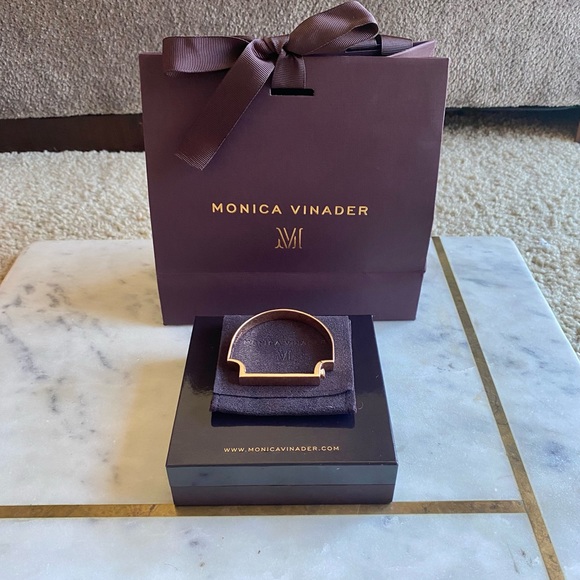 MONICA VINADER Jewelry - Monica Vinader Rose Gold Signature Bangle (Can Be Engraved)